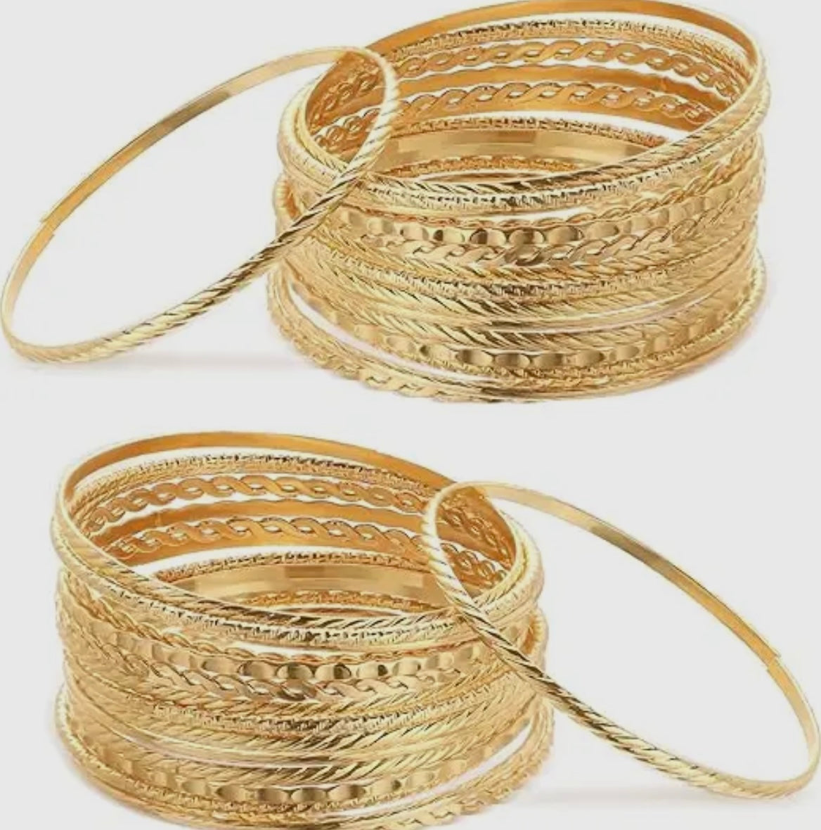 5pk Gold Boho Bangle Bracelet